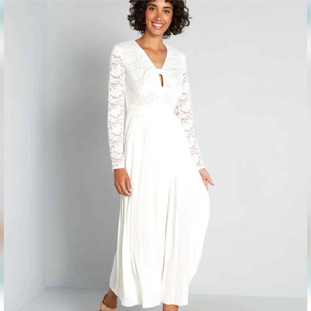 New Modcloth Little Mistress Lacing Down the Aisle Maxi Dress Size 8